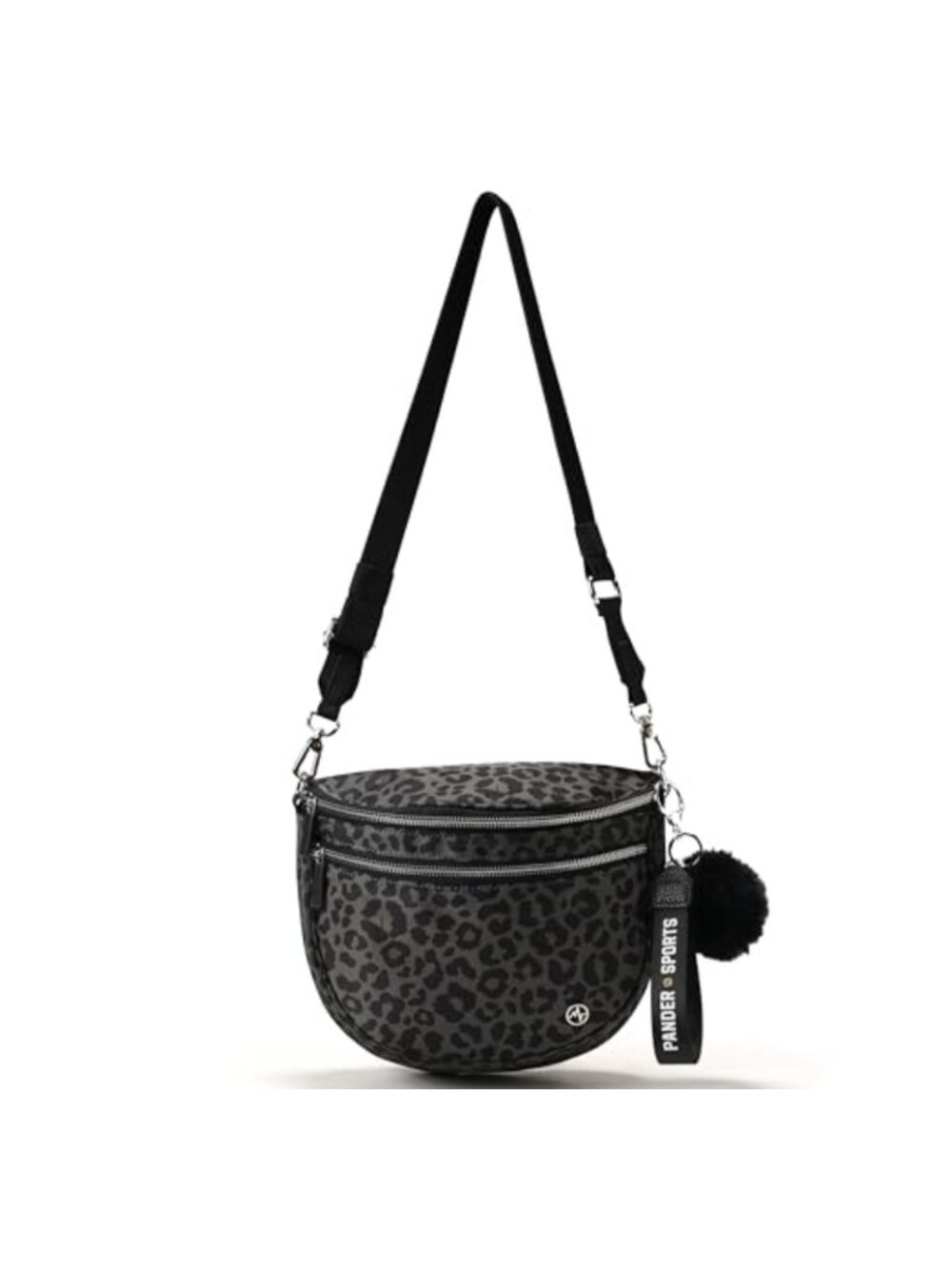Nylon Crossbody Bum Bag Fanny Pack with Keychain Charm Adjustable Strap